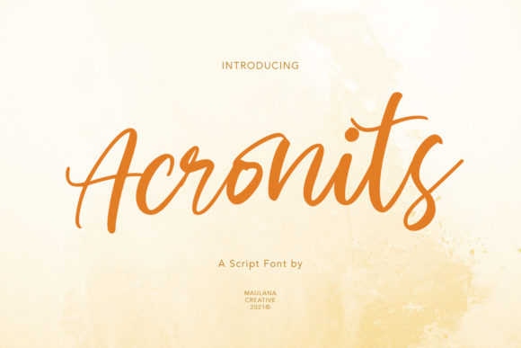 Acronits: Elevating Design with Elegant Script Typography