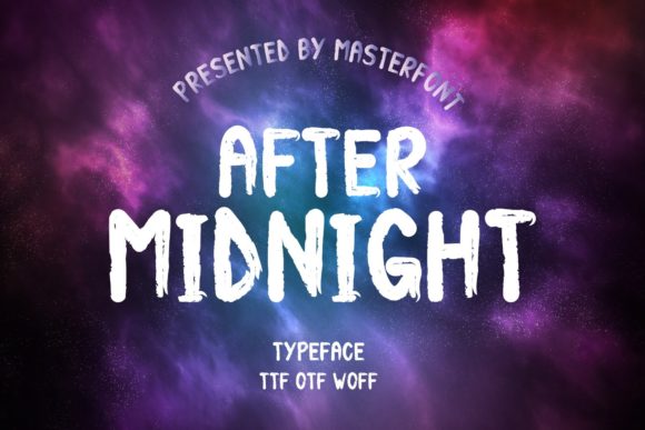 After Midnight: Bold Brushed Display Font