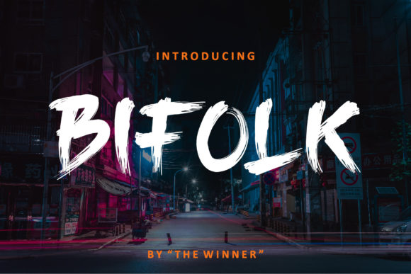 Bifolk: Bold Brushed Display Font for Creative Brands