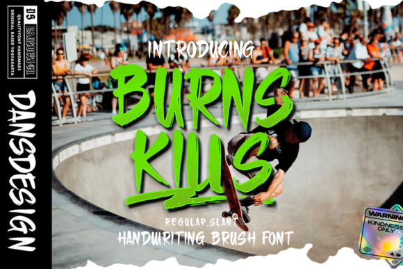 Burn Kills: Integrating a Brushed Display Font into Professional Design Workflows