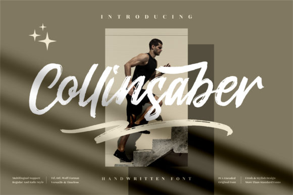 Collinsaber: Elevate Designs with Brushed Cursive