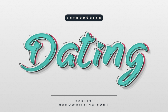 Dating Font: Stylish Brushed Handwriting for Design