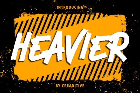 Heavier: Bold Brushed Display Font Guide