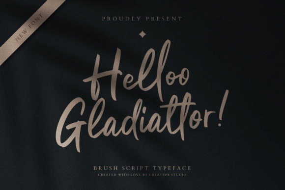 Helloo Gladiattor: Elevating Digital Design with Luxurious Brushed Typography