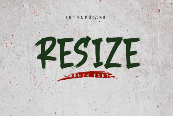 Resize: Bold Brushed Display Font