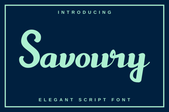 Savoury Font: A Versatile Brush Script for Design