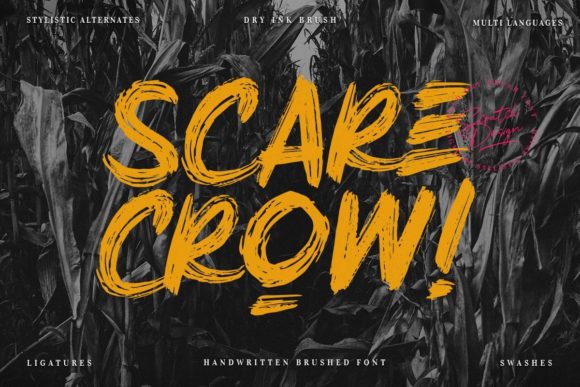 Scarecrow Font: Bold, Brushed Display Typography