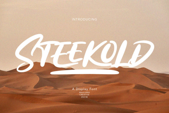 Steekold: A Modern Brushed Display Font