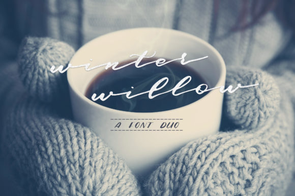 Winter Willow: A Romantic Brushed Duo Font