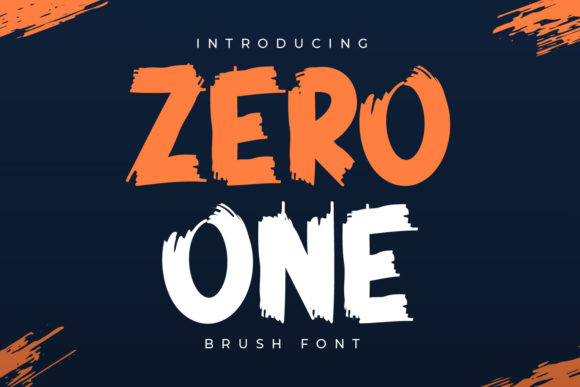 Zero One: Defining Modern Visual Identity with Bold, Brushed Typography